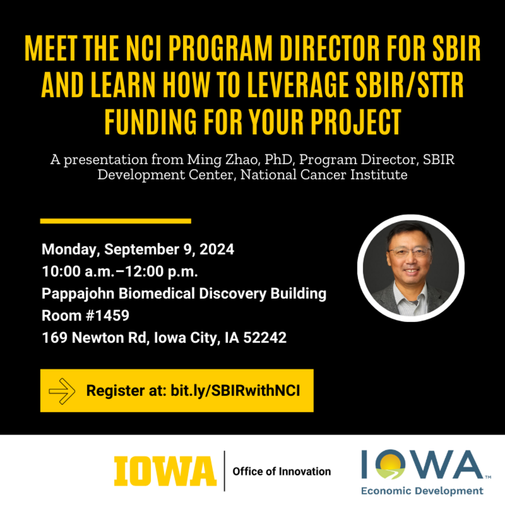 Meet the NCI program director for SBIR and learn how to leverage SBIR/STTR funding for your project promotional image