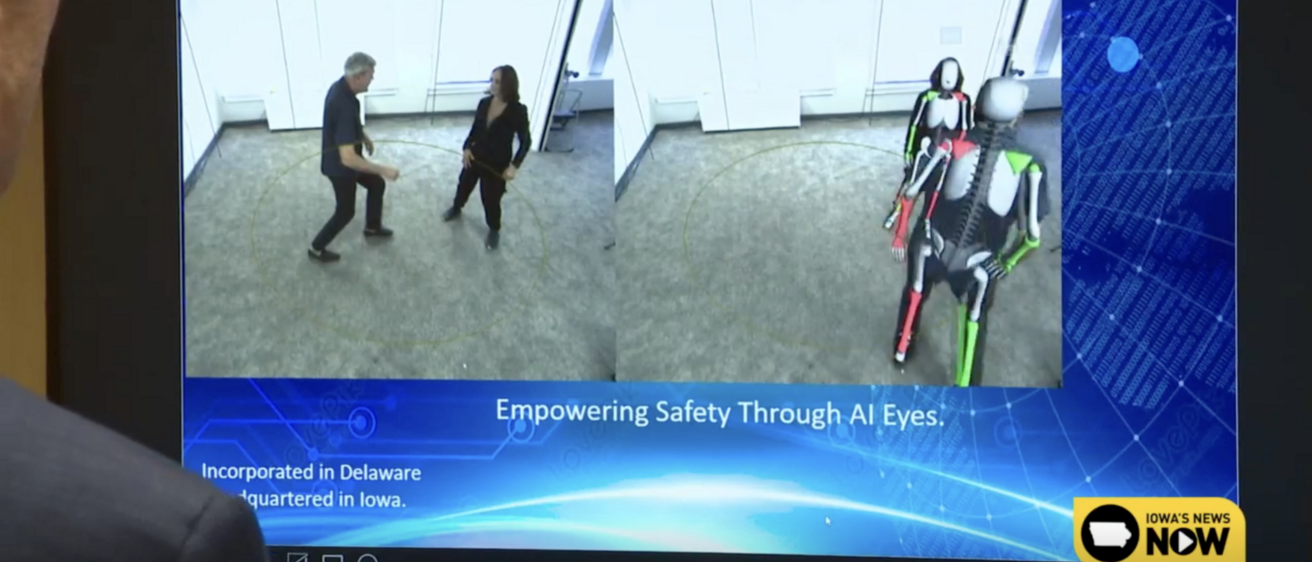 Screenshot of video about new AI to detect abuse